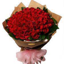 99 real red roses FREE delivery in KL