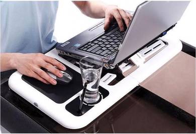 E-Table Meja Lipat Laptop Notebook w Kipas USB