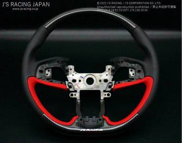 J'S Racing Sports Steering Carbon / Leather FK8 R