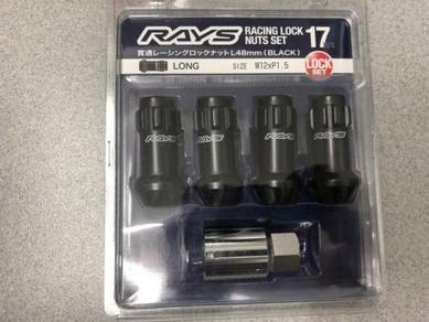 RAYS Lock Nut Set - 17 Hex, (M12 x P1.5 / P1.25)